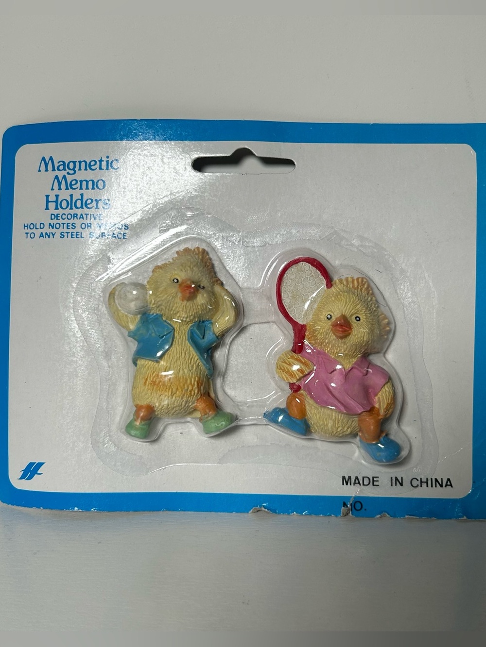 Retro Magnets Chicken Chick Fridge Playing Tennis Sports 3D Vintage Sealed